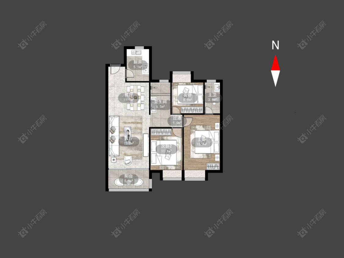 常州碧桂园华星·世纪学府在售二手房房源户型图_小牛看房