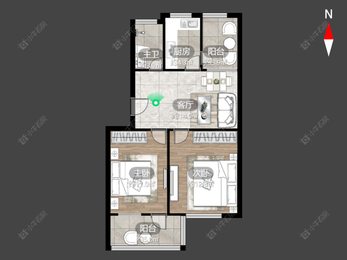 常州工房北区十一区在售二手房源户型图_小牛看房