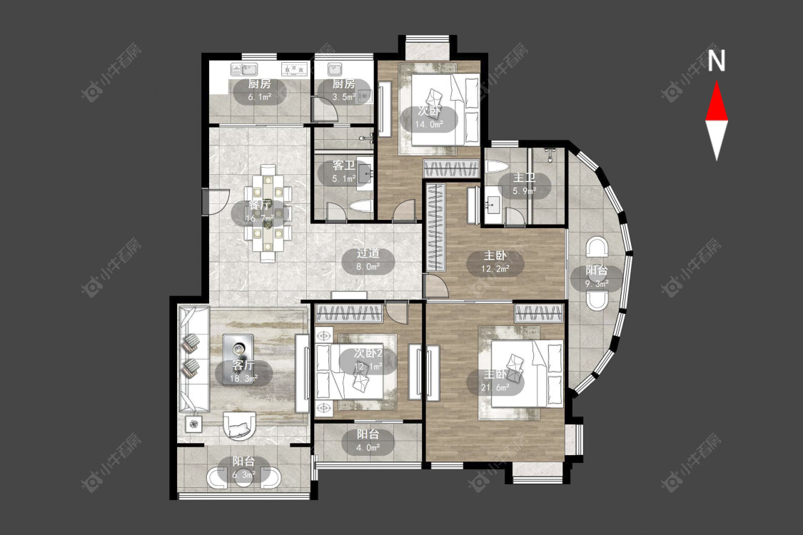 常州随园锦湖公寓在售二手房源户型图_小牛看房