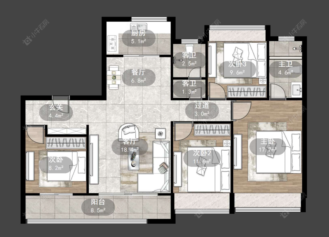 绿地香港名墩道房源户型图 常州绿地香港名墩道在售二手房源户型图_小牛看房