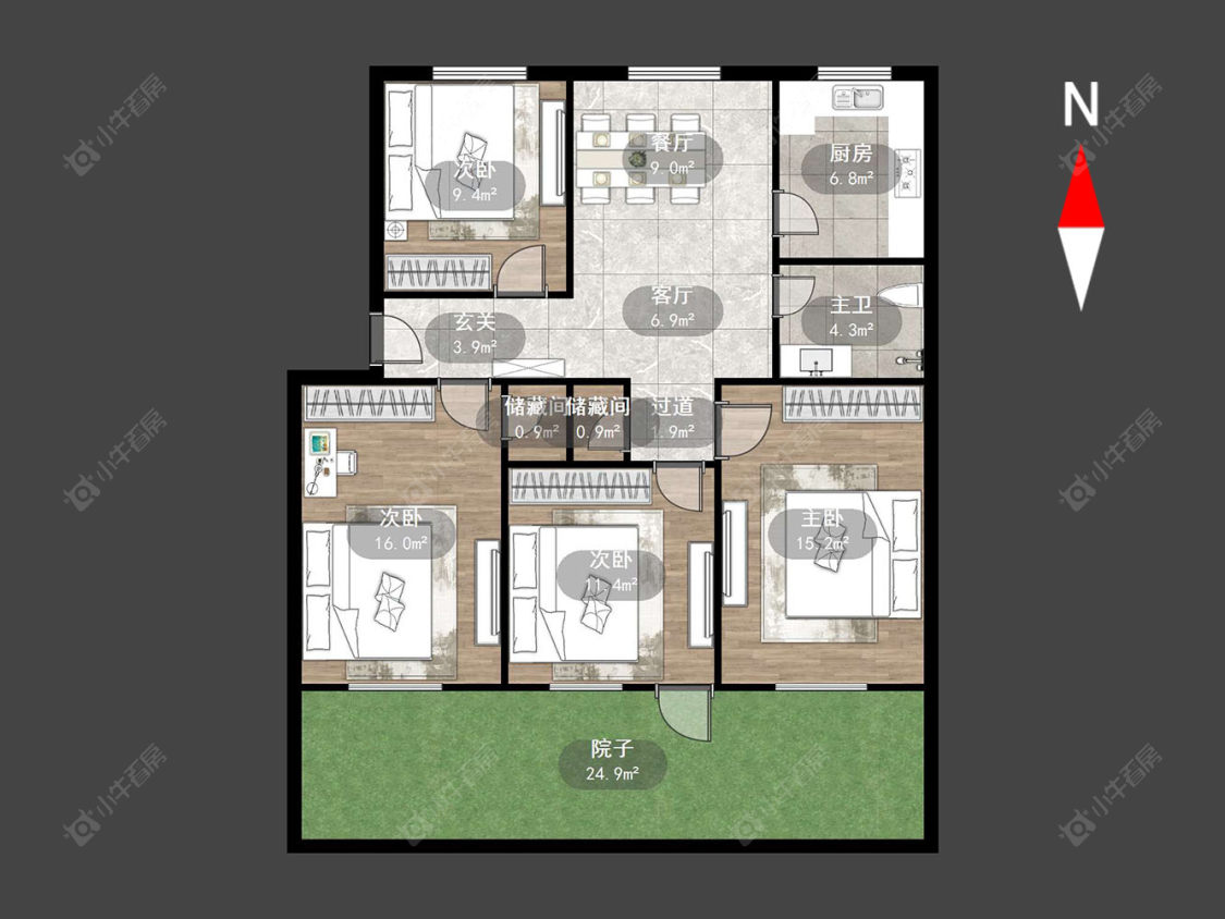 常州剑湖街在售二手房源户型图_小牛看房