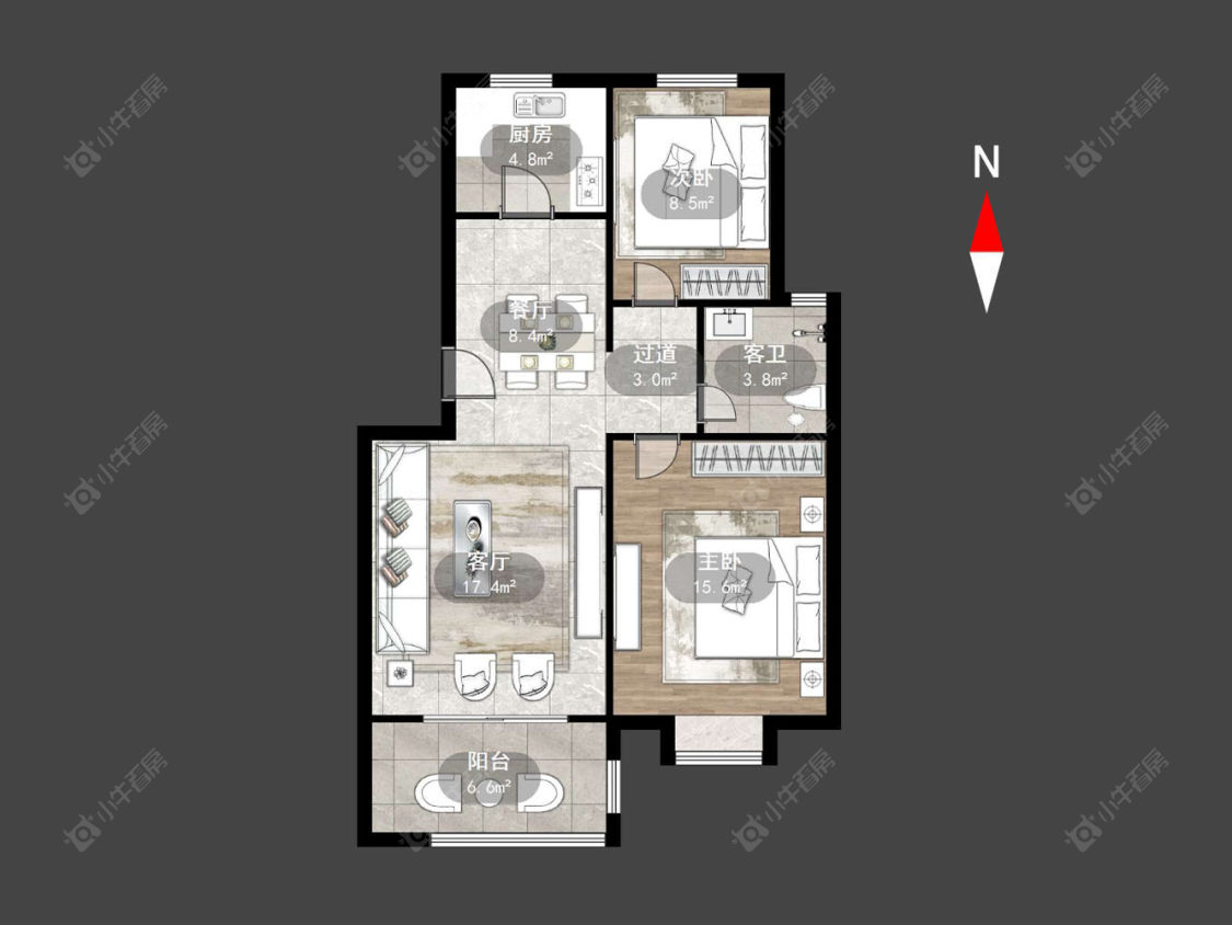 常州魏村花园在售二手房源户型图_小牛看房