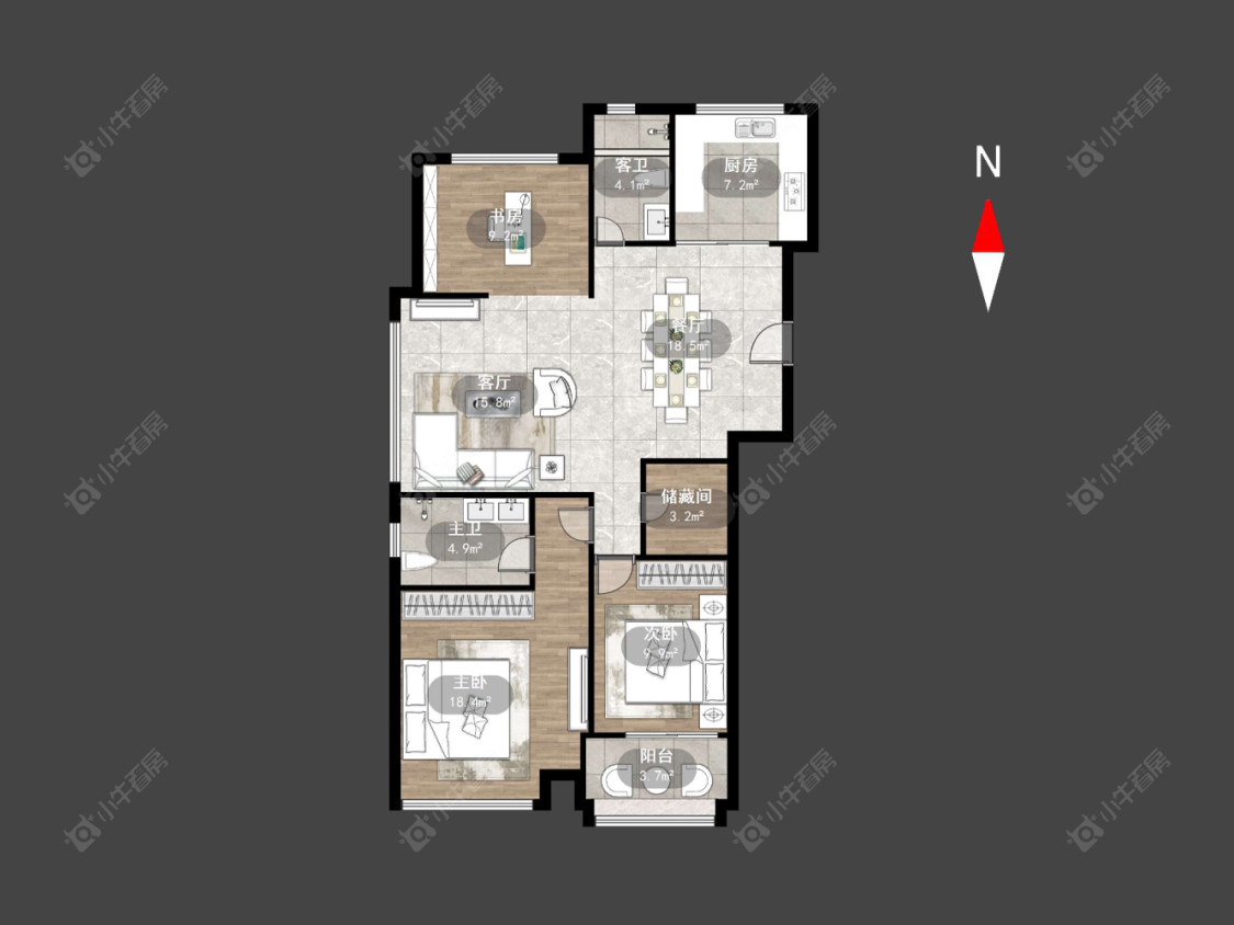 常州九龙仓时代上院在售二手房源户型图_小牛看房
