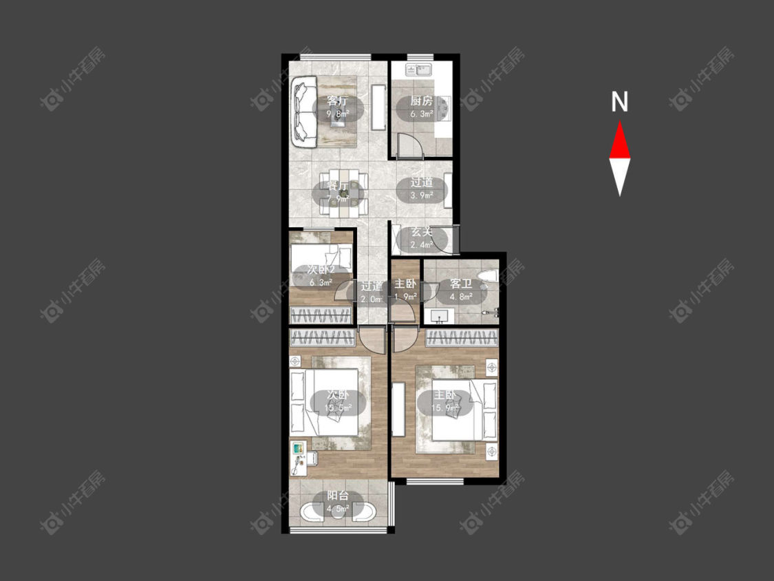 常州常建路在售二手房房源户型图_小牛看房