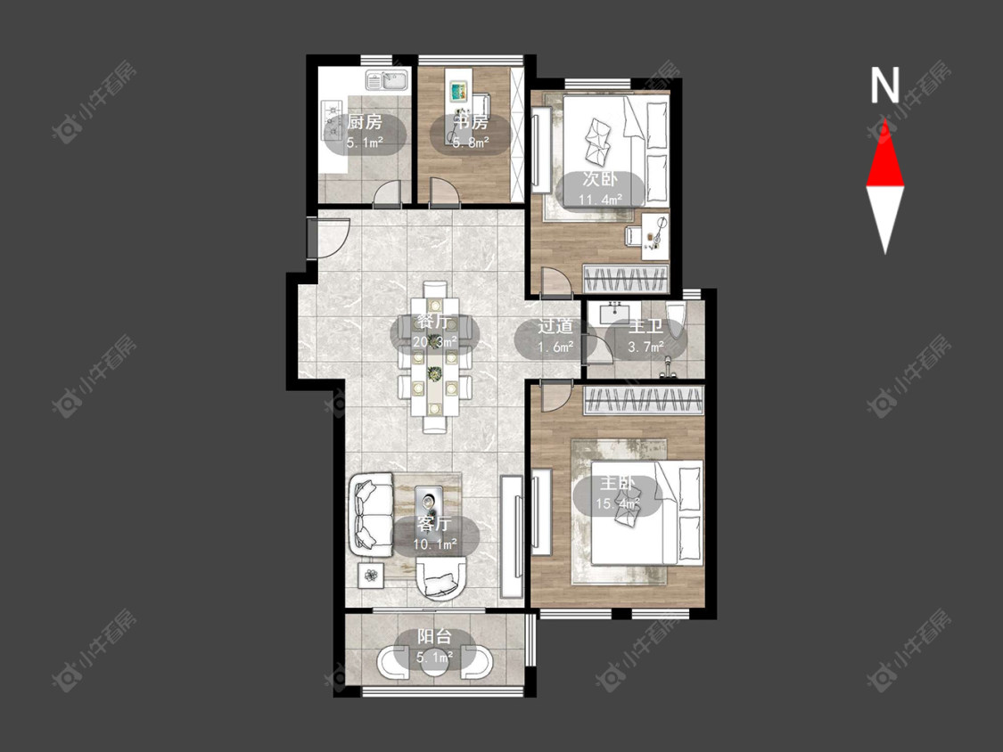 常州九洲花园二期在售二手房源户型图_小牛看房
