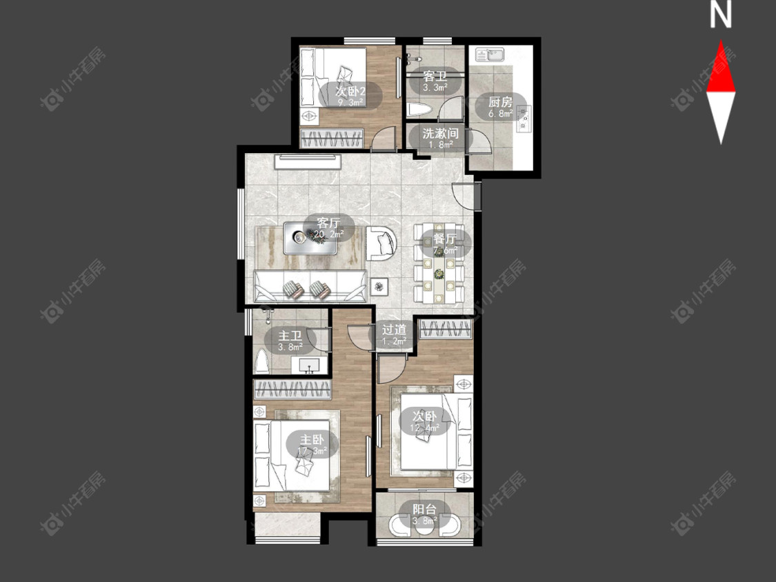 常发豪郡房源户型图 常州常发豪郡在售二手房源户型图_小牛看房