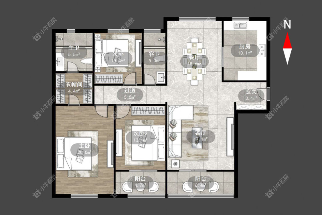 常州吾悦广场南区在租房源户型图_小牛看房