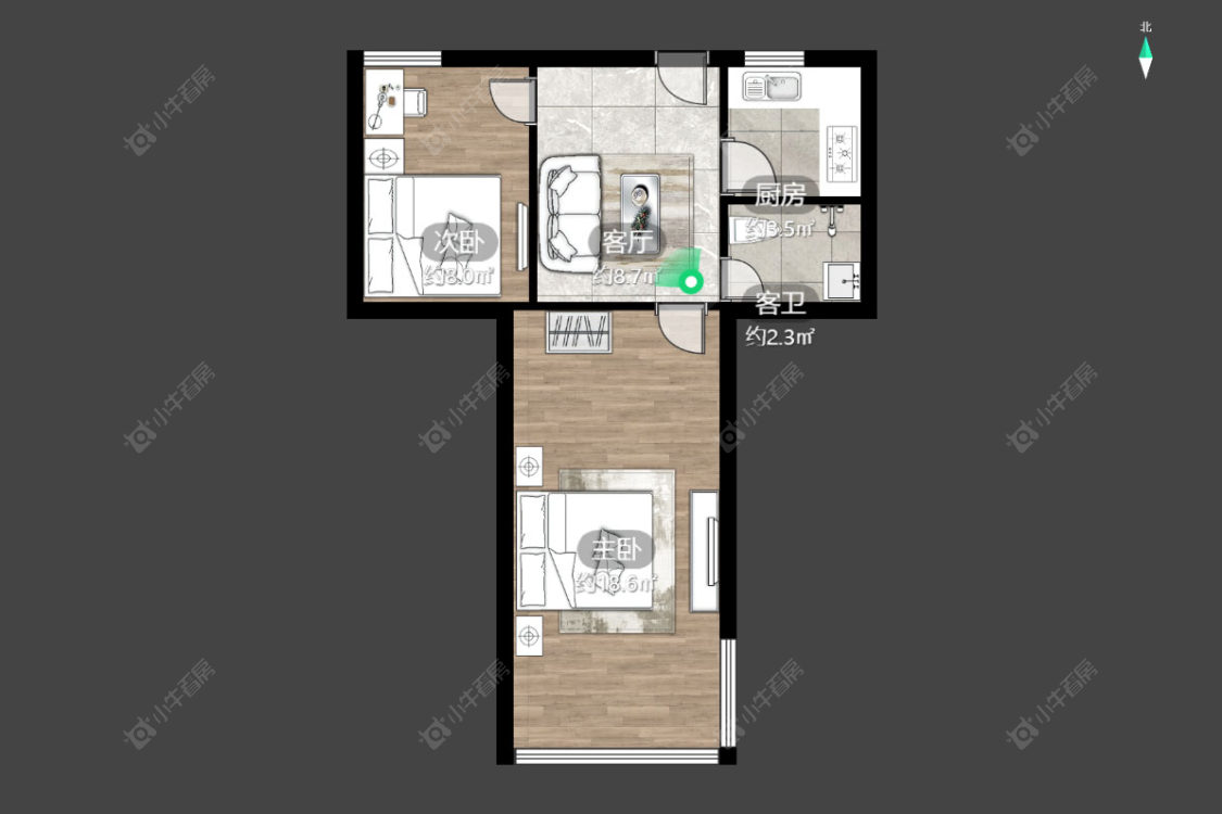 常州浦北新村在售二手房源户型图_小牛看房