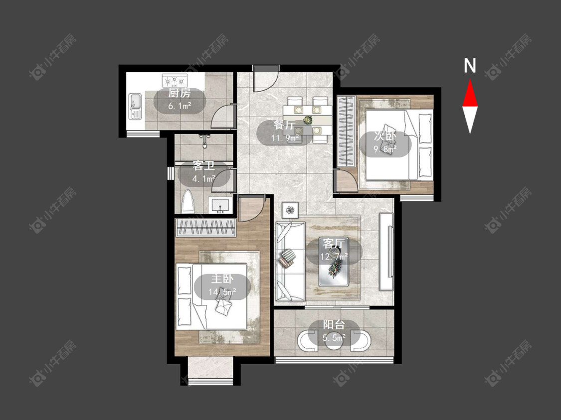 九龙雅苑南区房源户型图 常州九龙雅苑南区在售二手房源户型图_小牛看房