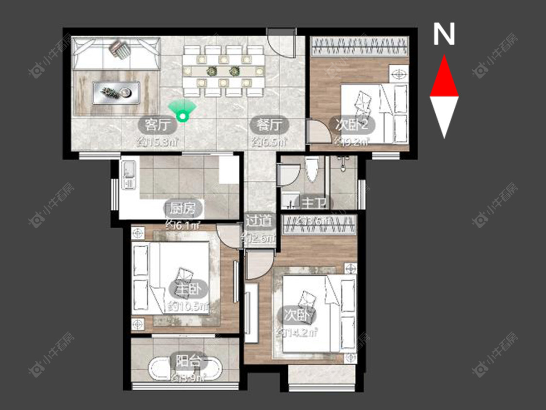 常州天山花园在售二手房源户型图_小牛看房