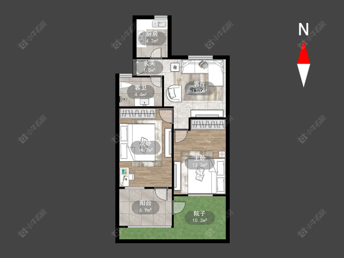 常州翠竹新村东北区在售二手房源户型图_小牛看房