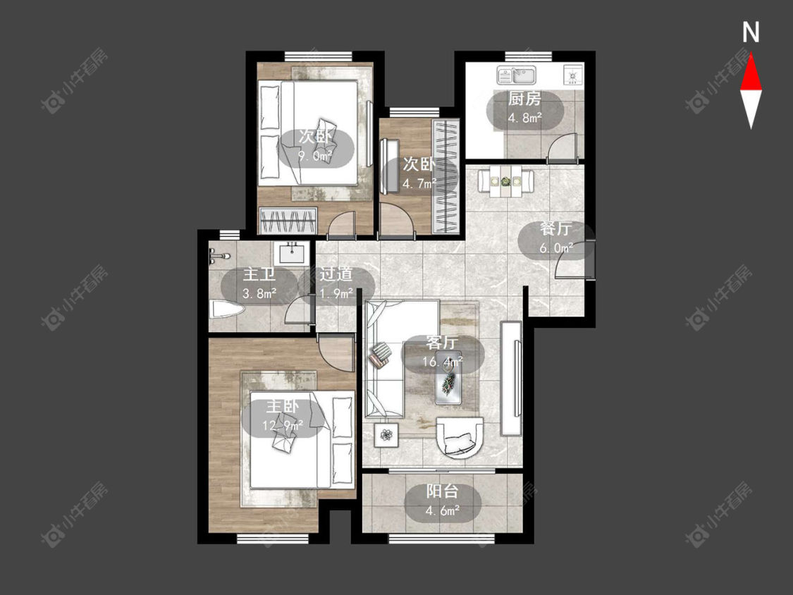 新城香悦半岛北区房源户型图 常州新城香悦半岛北区在售二手房源户型图_小牛看房