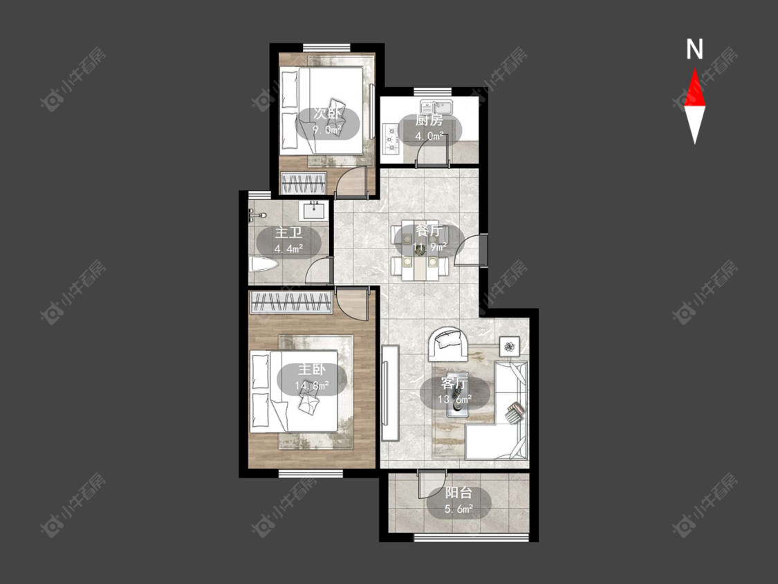 常州锦阳花苑在售二手房源户型图_小牛看房