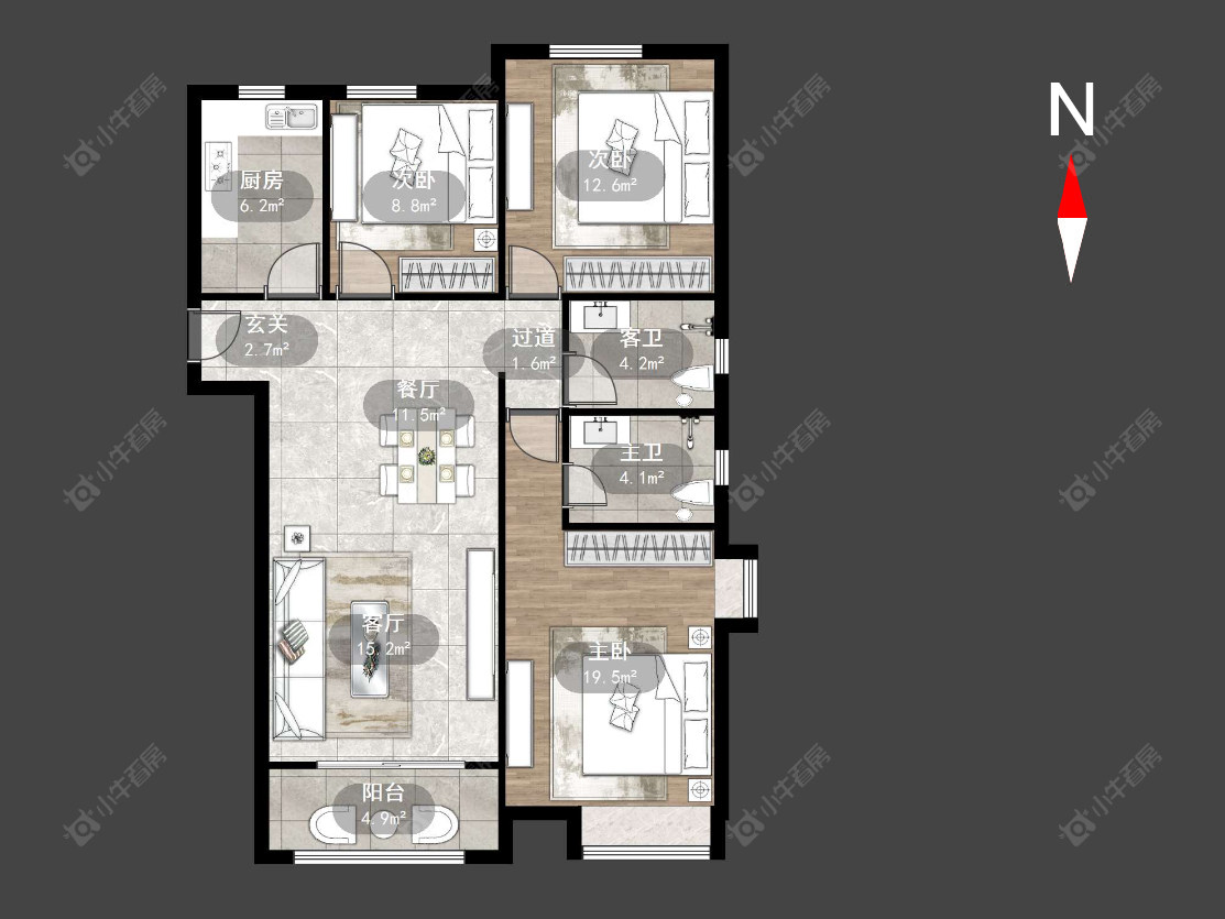 常州中海凤凰熙岸在售二手房源户型图_小牛看房