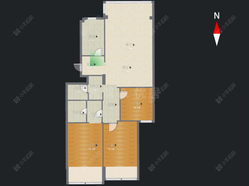 常州金谷花园在售二手房源户型图_小牛看房