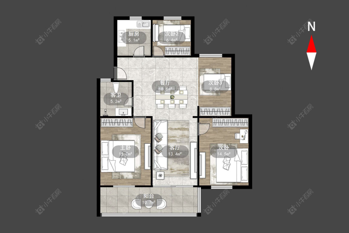 常州中凉二村在售二手房源户型图_小牛看房
