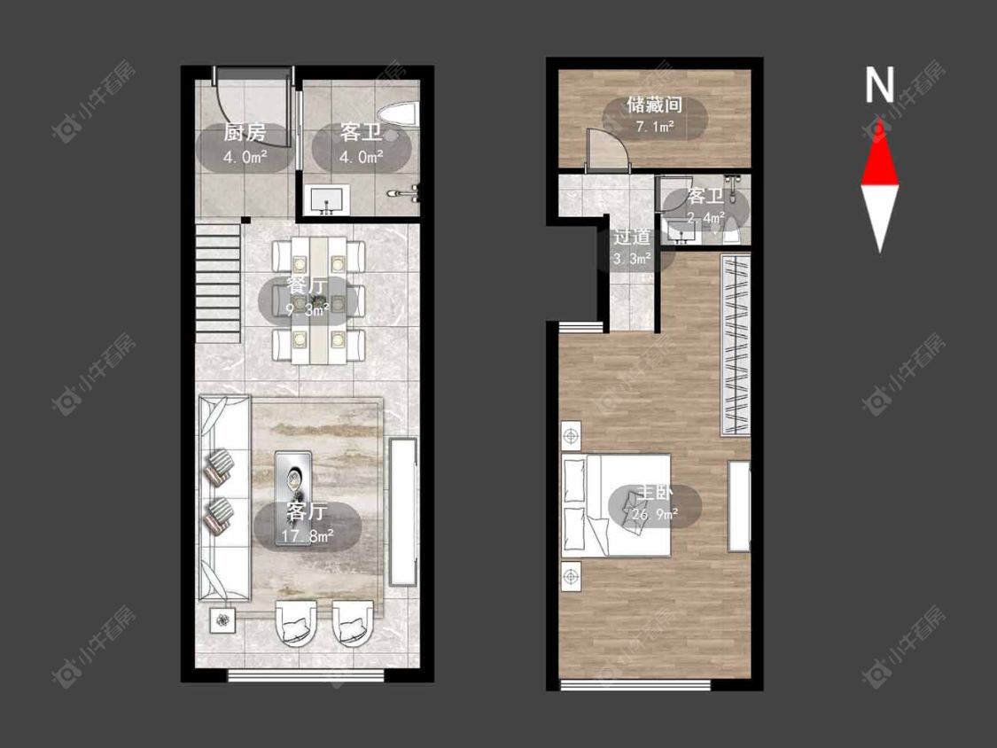 常州亚泰财富中心在售二手房源户型图_小牛看房