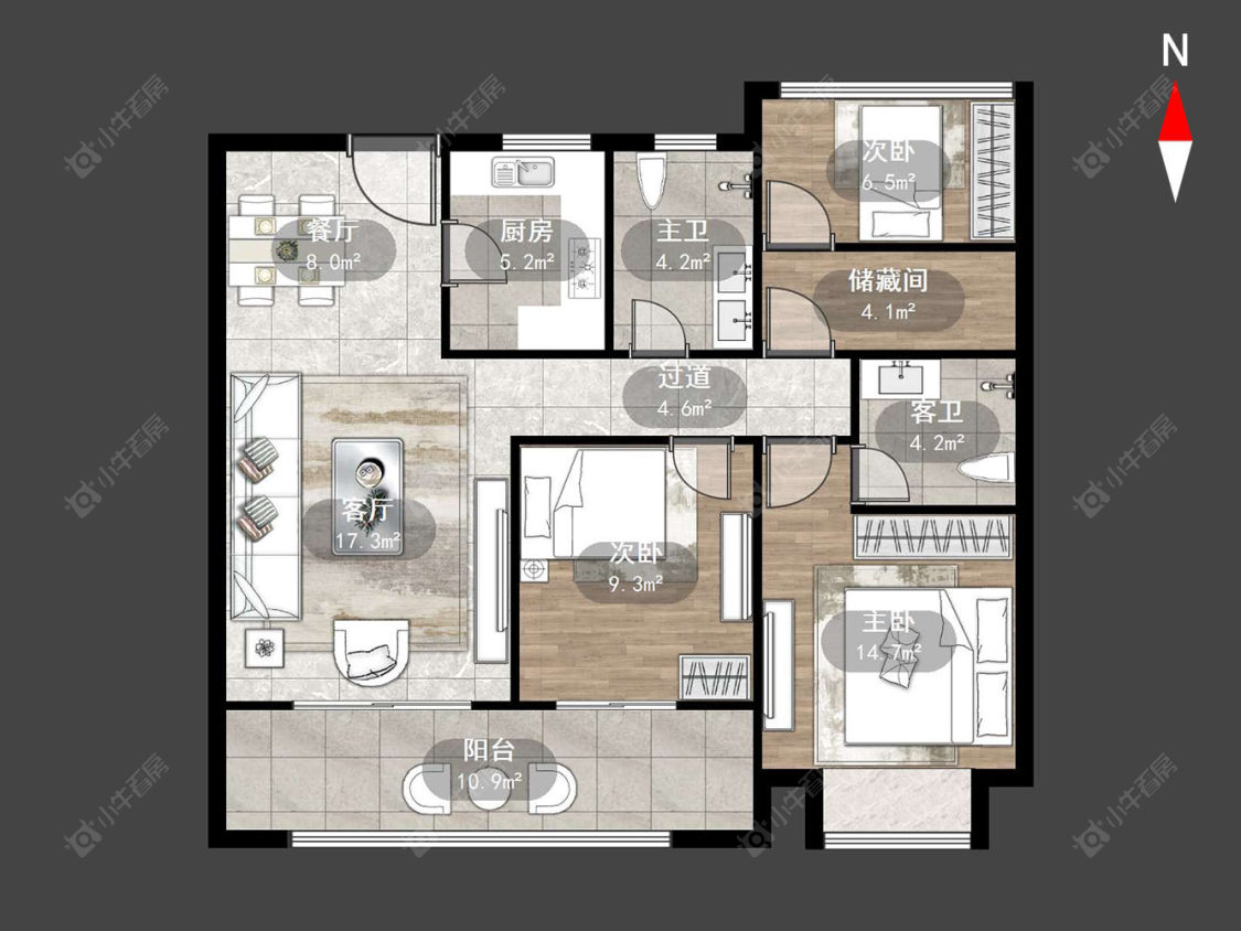 常州五星星韵城在售二手房源户型图_小牛看房