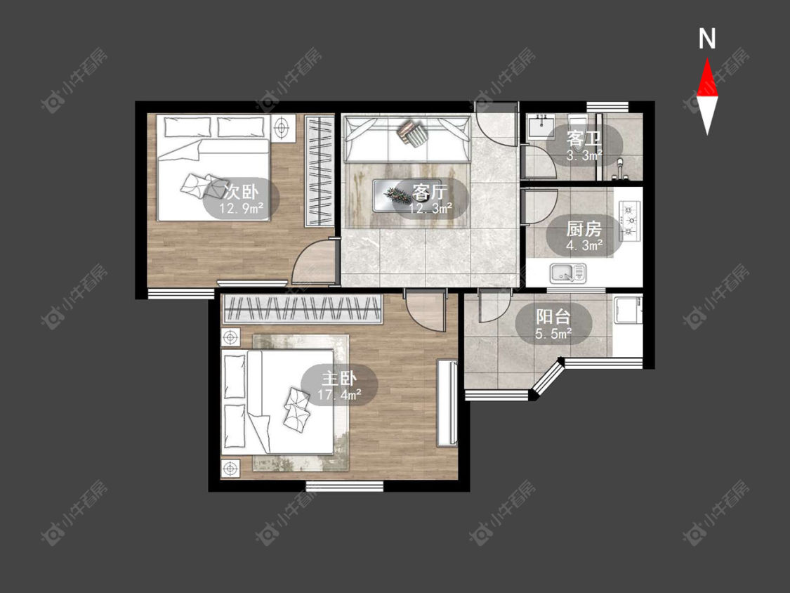 常州翠竹新村南区在售二手房源户型图_小牛看房