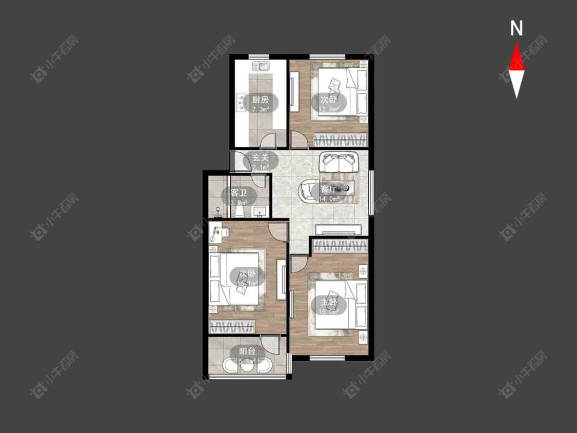 常州翠竹新村东北区在售二手房房源户型图_小牛看房