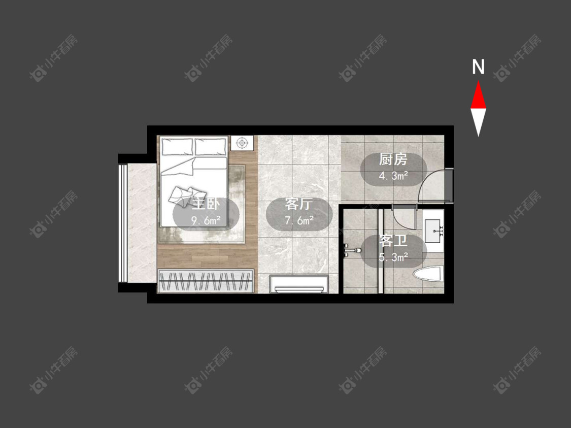 常州新城国际公寓在售二手房源户型图_小牛看房