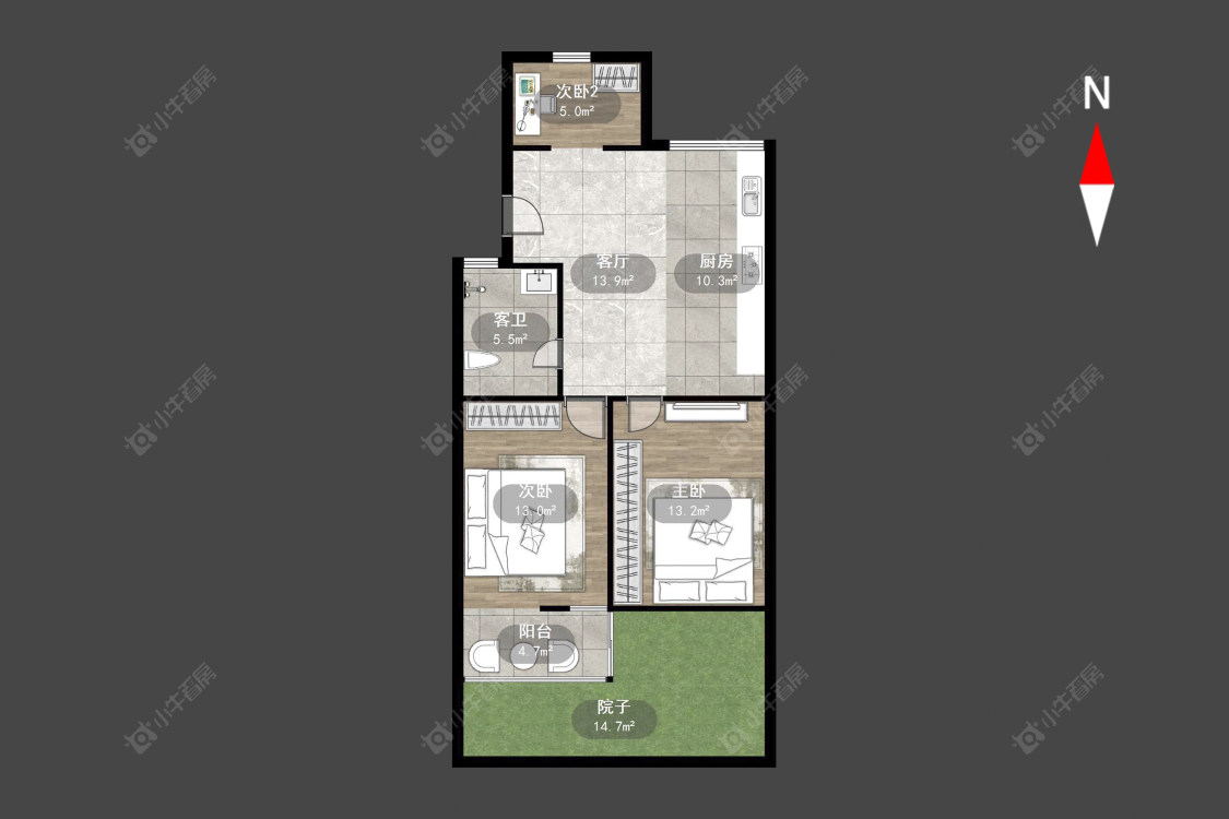 新城花苑西区房源户型图 常州新城花苑西区在售二手房源户型图_小牛看房
