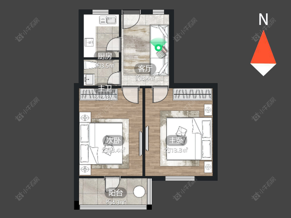 常州清潭新村在售二手房源户型图_小牛看房