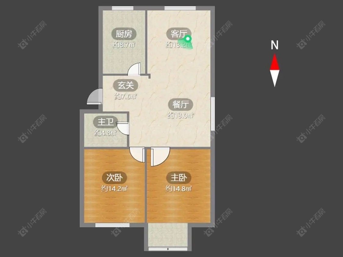 常州河海二村在租房源户型图_小牛看房
