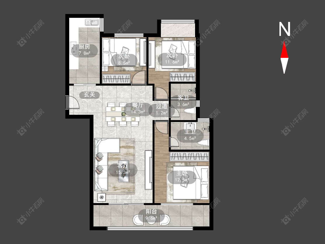 中海凤凰熙岸房源户型图 常州中海凤凰熙岸在售二手房源户型图_小牛看房