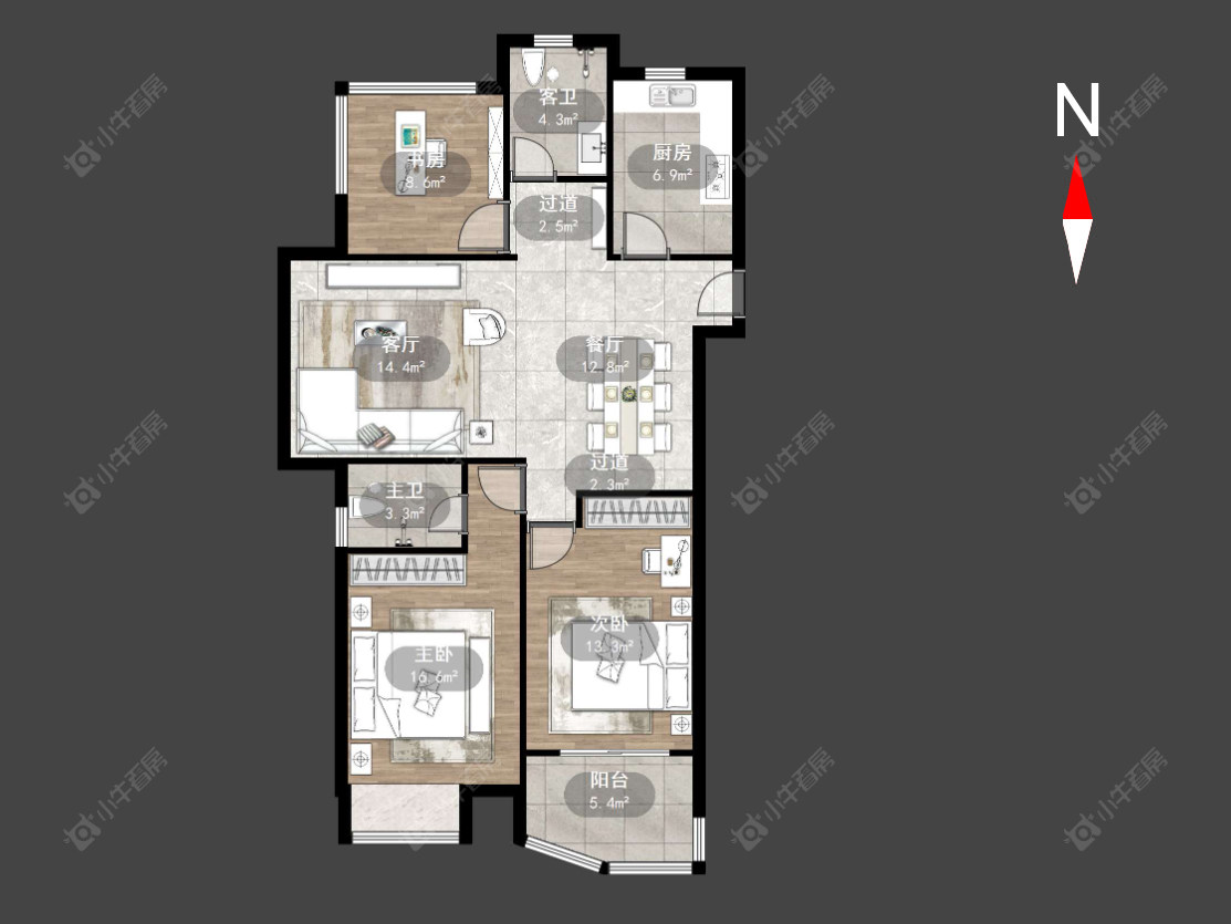 常州天翼御品苑在售二手房源户型图_小牛看房