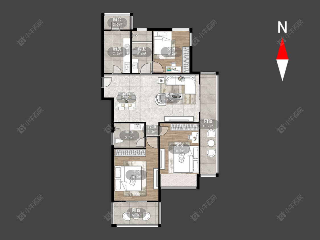 常州溪湖小镇在售二手房源户型图_小牛看房