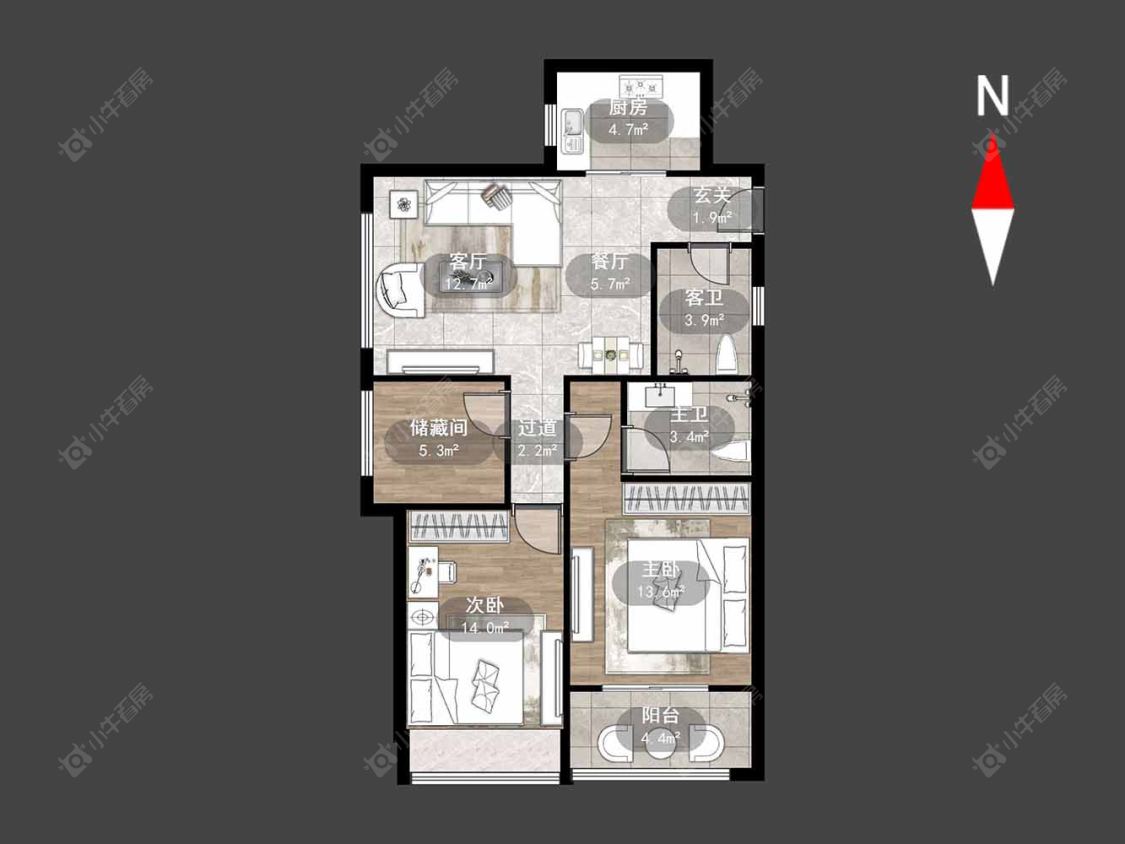 常州德禾豪景在售二手房源户型图_小牛看房