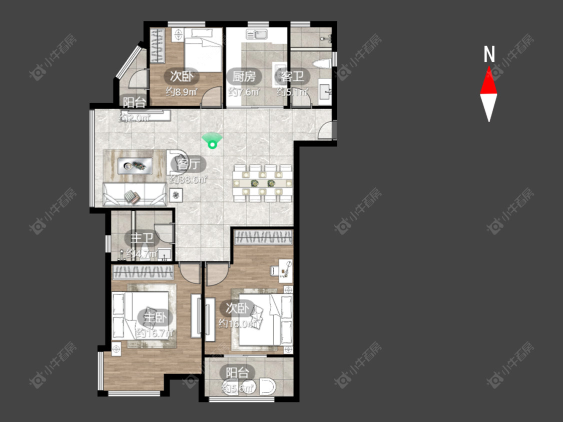 常州光华世家在售二手房源户型图_小牛看房