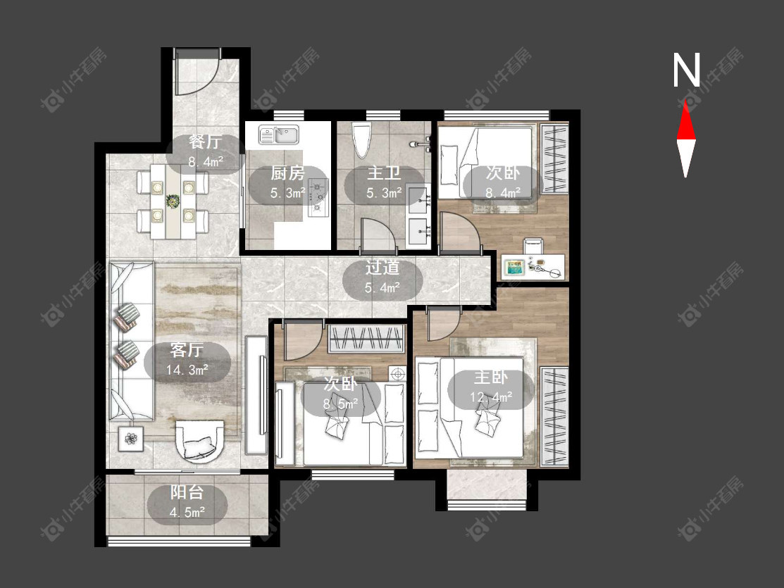华润国际六期房源户型图 常州华润国际六期在售二手房源户型图_小牛看房