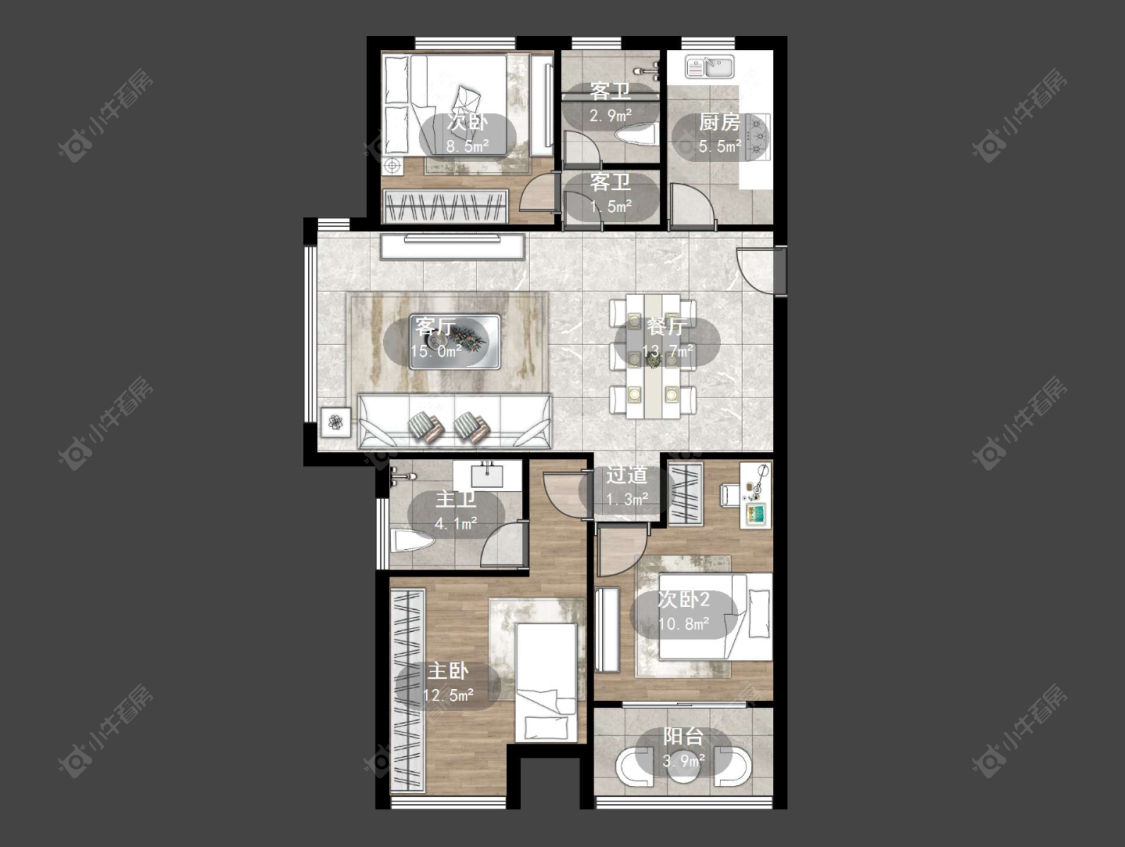 常州空港八村在售二手房源户型图_小牛看房