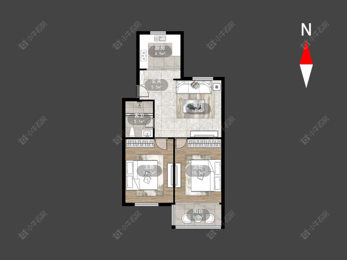 翠竹新村北区房源户型图 常州翠竹新村北区在售二手房源户型图_小牛看房