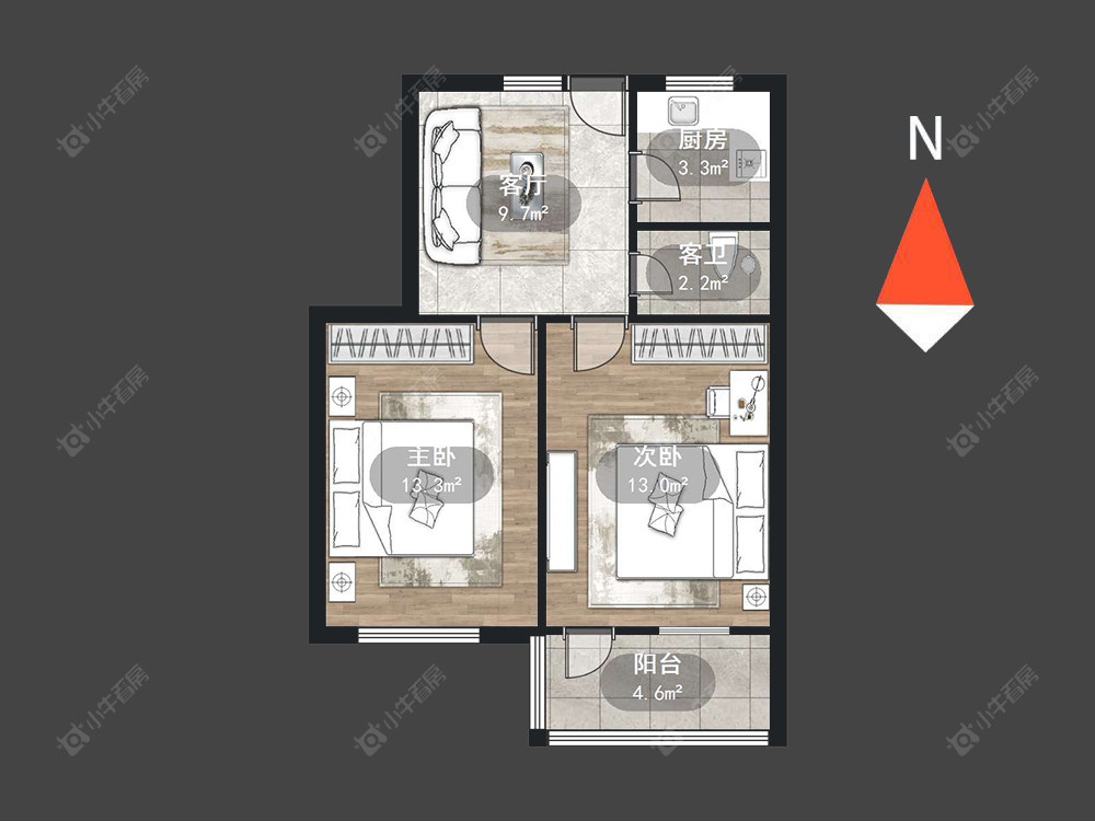 常州勤业一二三村在售二手房源户型图_小牛看房