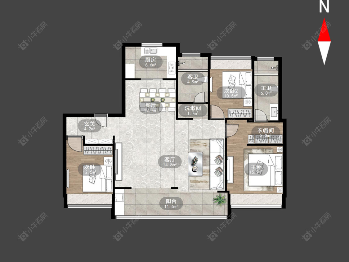 旭辉都会上著房源户型图 常州旭辉都会上著在售二手房源户型图_小牛看房