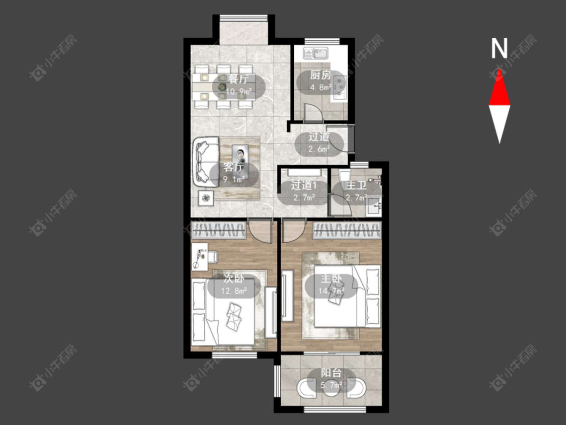 常州青洋花苑在售二手房源户型图_小牛看房