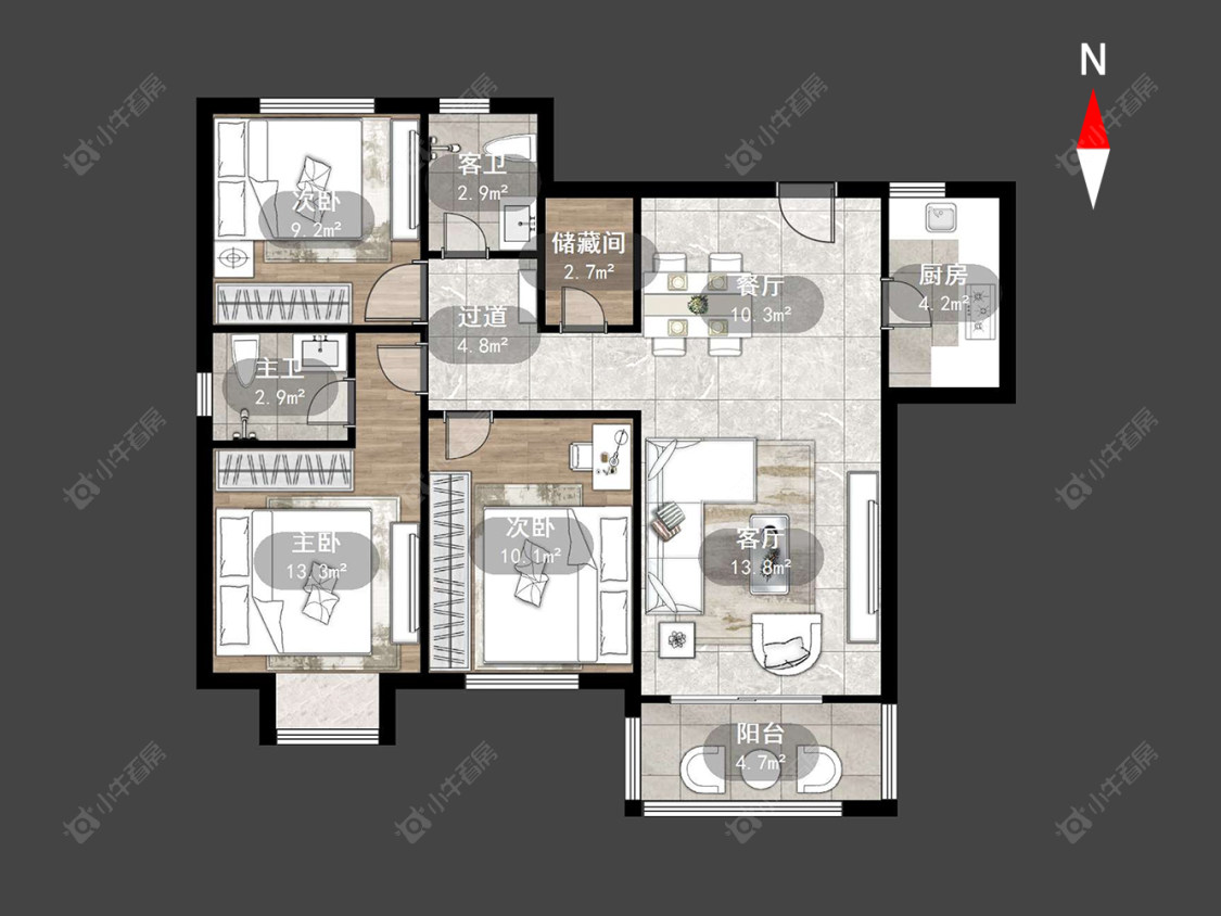 常州上东区在售二手房源户型图_小牛看房