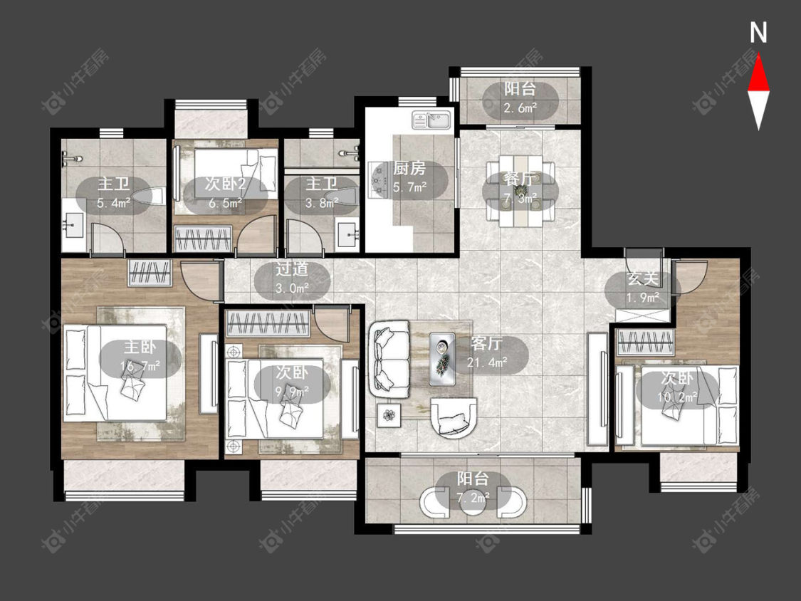 常州清云澜湾C区在售二手房源户型图_小牛看房