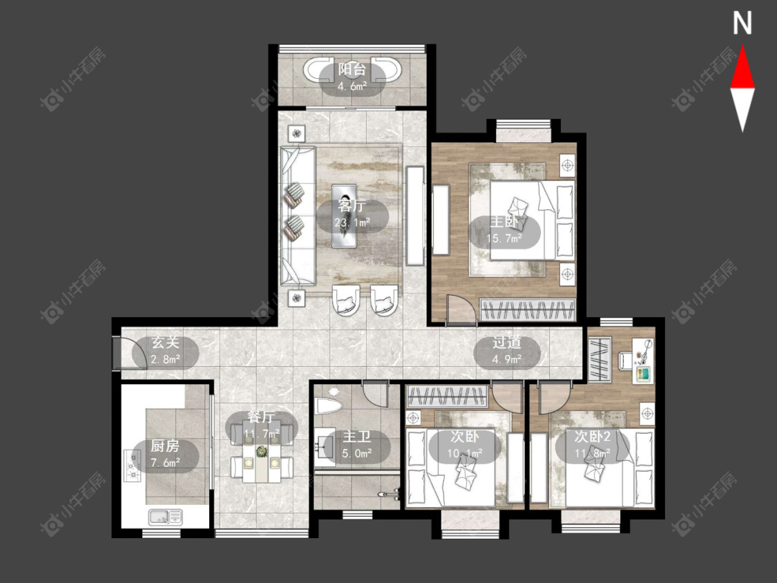 常州御源林城西区在售二手房源户型图_小牛看房