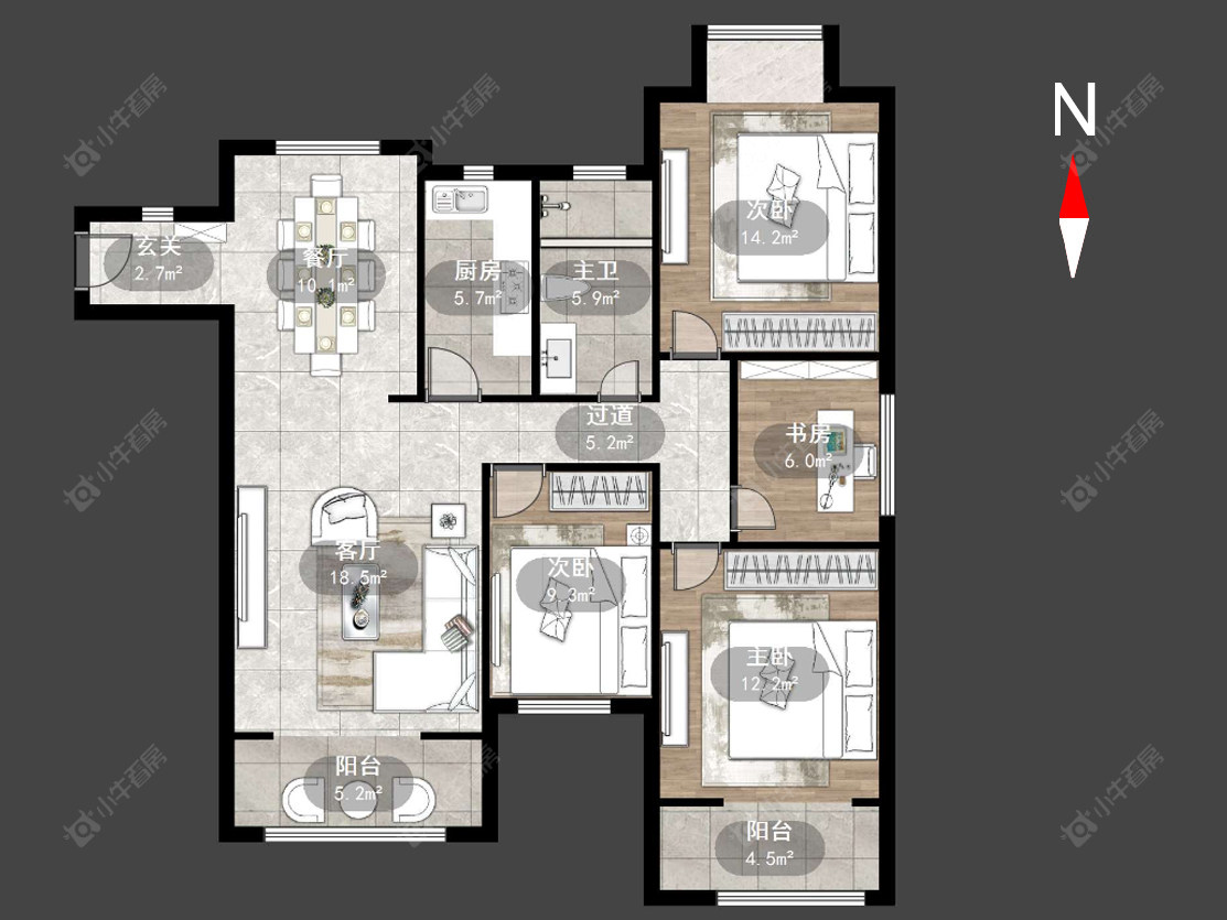 常州华润国际一期在售二手房源户型图_小牛看房
