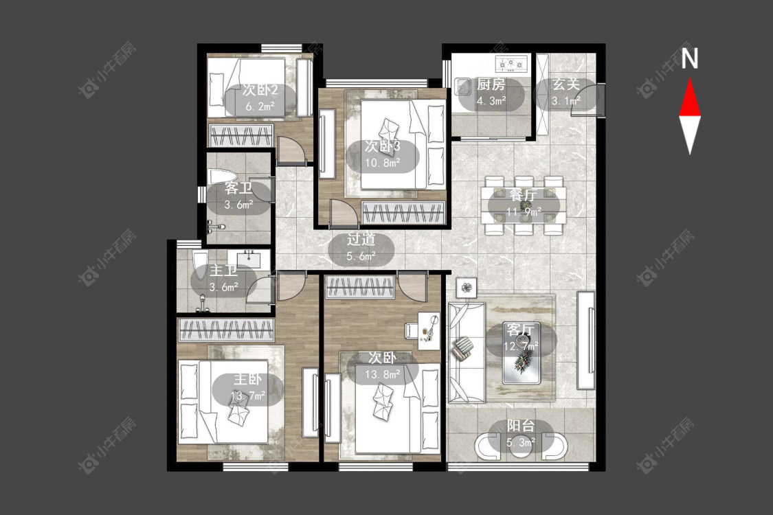 常州中梁首府壹号在售二手房源户型图_小牛看房