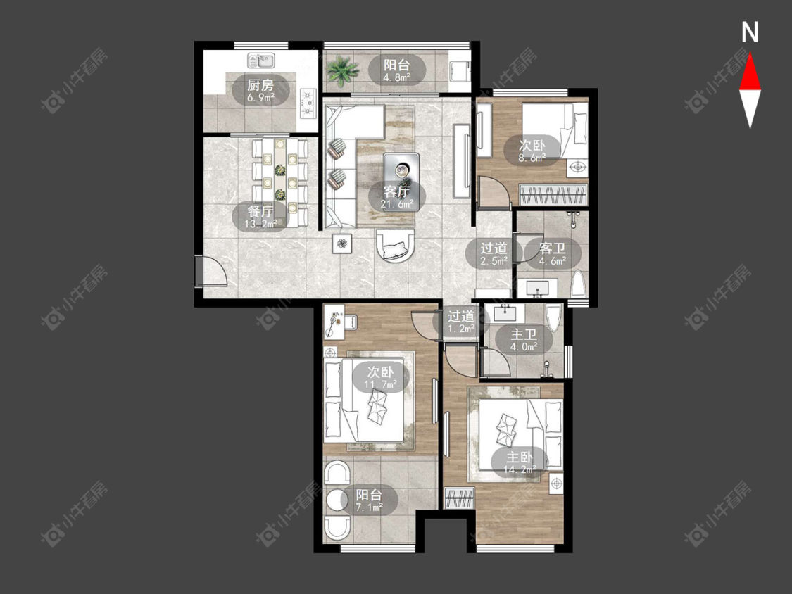 常州万骏金域丹堤在售二手房源户型图_小牛看房