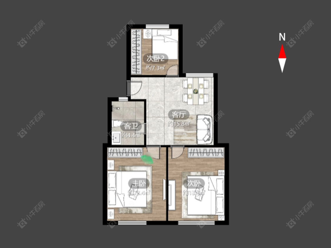 常州翠竹新村北区在售二手房源户型图_小牛看房