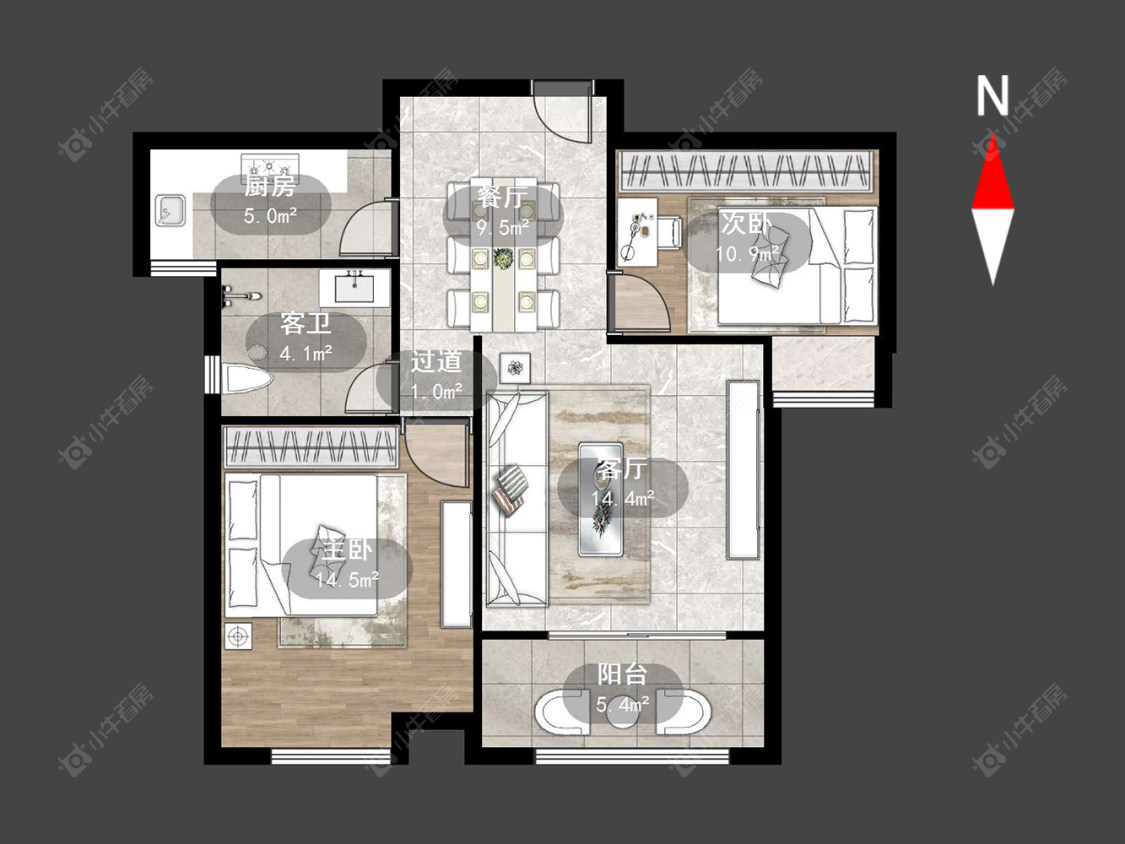 常州邹区泰富嘉园一期在售二手房源户型图_小牛看房