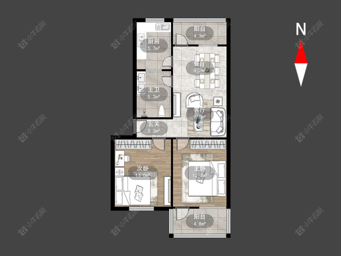 常州古方新村在售二手房源户型图_小牛看房