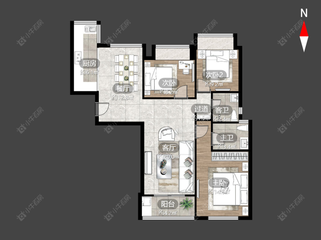 常州御城在售二手房源户型图_小牛看房