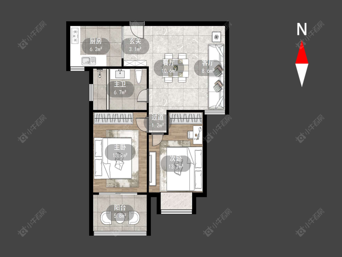 常州华山苑在售二手房源户型图_小牛看房